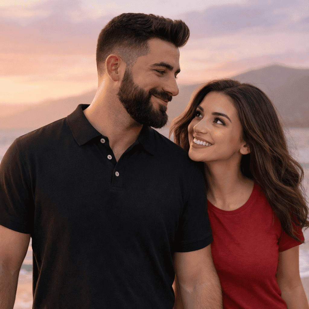 Couple photo before animation